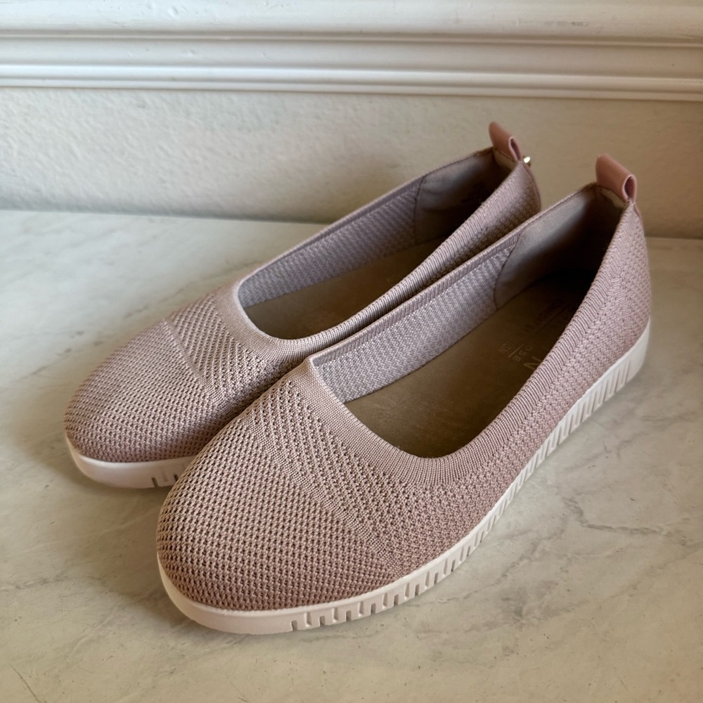 Taryn Rose Blush Knit Flats